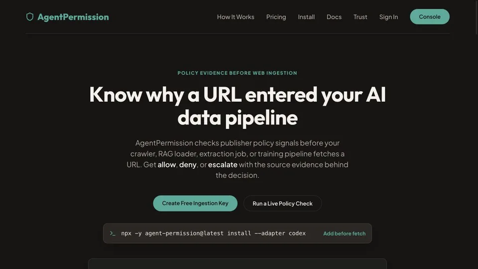 AgentPermission product screenshot