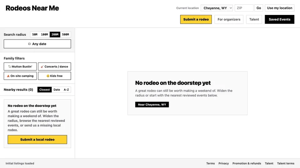 Rodeos Near Me product screenshot