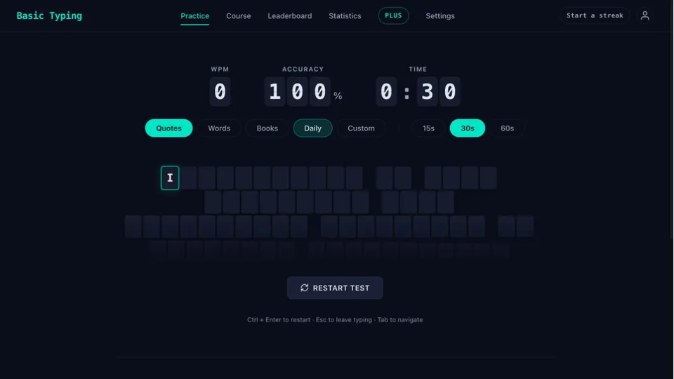 Basic Typing product screenshot