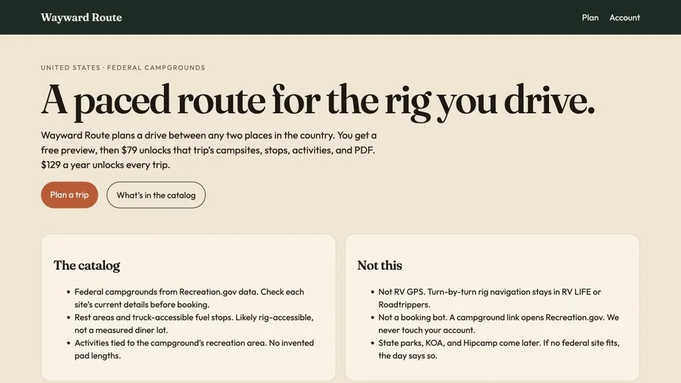 Wayward Route product screenshot